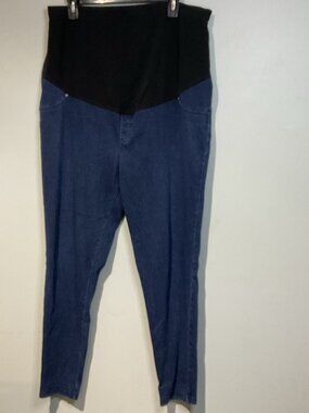 Time and Tru Maternity Jean Legging Size XL (16-18) Denim Jegging Dark Blue